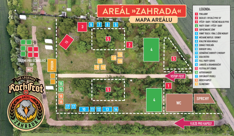 rockfest zahrada plan arealu2023