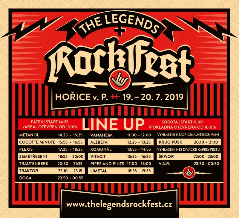 the legends rockfest casovy rozpis 2019