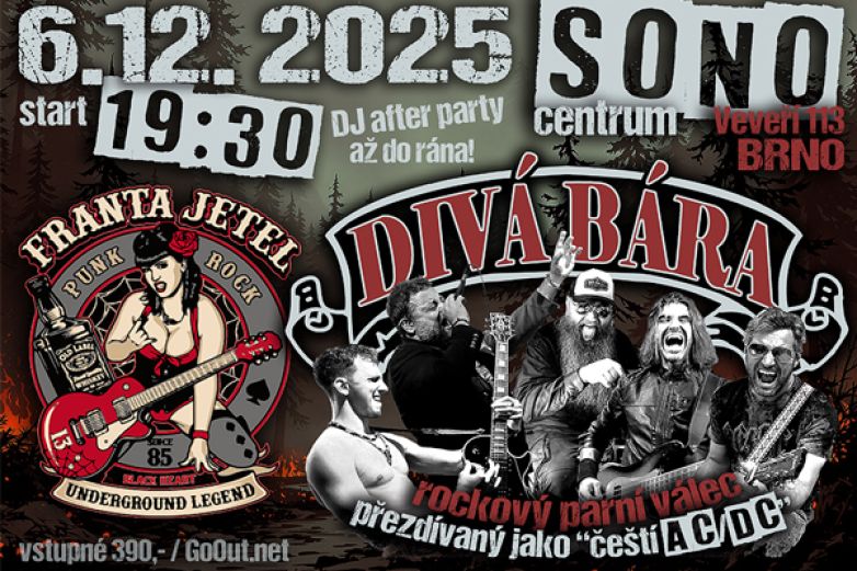 Divá Bára míří do Sono Centra – čeká nás rockový večer, na který se nezapomíná!