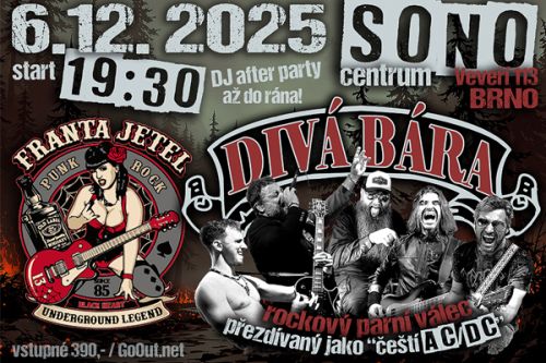 Divá Bára míří do Sono Centra – čeká nás rockový večer, na který se nezapomíná!