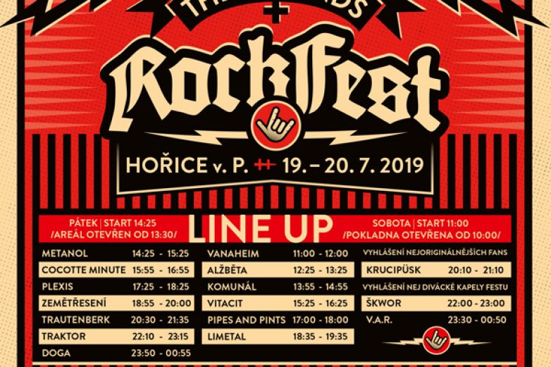 The Legends Rockfest Hořice zveřejňuje časov&yacute; rozpis: programu v&eacute;vod&iacute; Zemětřesen&iacute; a &Scaron;kwor