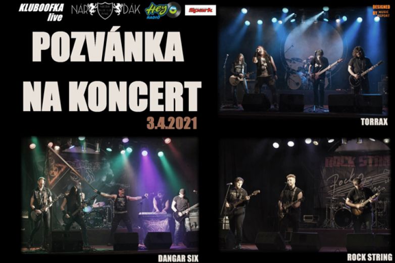 Klubovka Family &ndash; koncert kapel Torrax, Dangar Six, Rock String