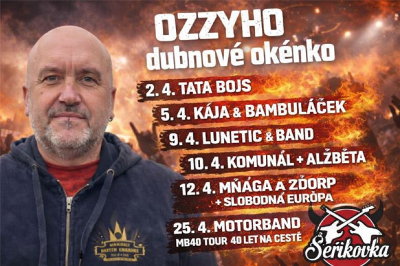 Ozzyho ok&eacute;nko &ndash; duben 2026 v &Scaron;eř&iacute;kovce